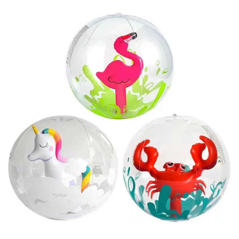 Inflatable Pool Toys – Unicorn, Flamingo, Beach Ball & Swim Ring Set