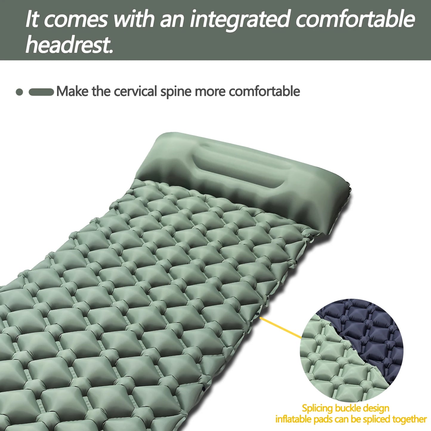 Camping Air Mattress 1-2 Person | Electric/Foot Pump Inflatables | Fast Inflation, Anti-Slip Surface Portable for Hiking/Beach