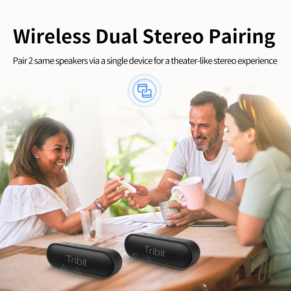 Tribit XSound Go Bluetooth Speaker – IPX7 Waterproof, 24H Playtime, Type-C