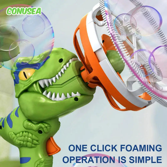 2-in-1 Dinosaur Bubble Gun – Electric Bubble Blower for Kids’ Outdoor Play