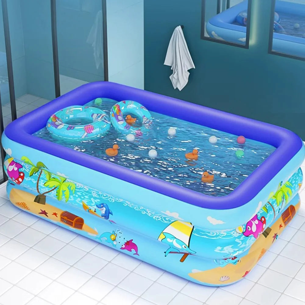 Kids Inflatable Pool – Square Thickened Baby & Family Water Play Pool