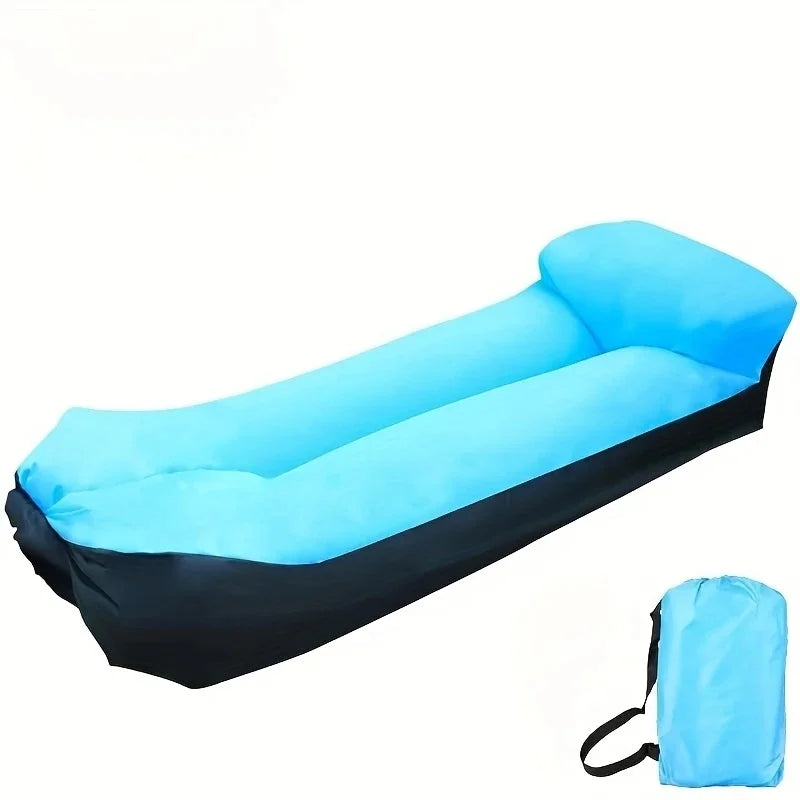 Inflatable Lounge Chair with Pillow – Waterproof, Portable, Includes Carry Bag
