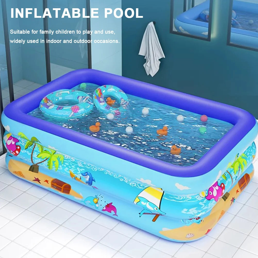 Kids Inflatable Pool – Square Thickened Baby & Family Water Play Pool