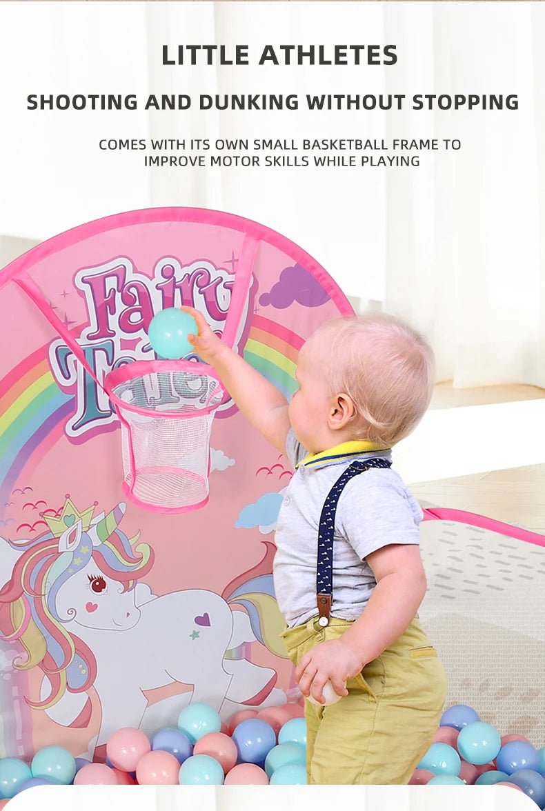 Kids Ball Pit – Indoor & Outdoor, Unicorn Design (Balls Not Included)