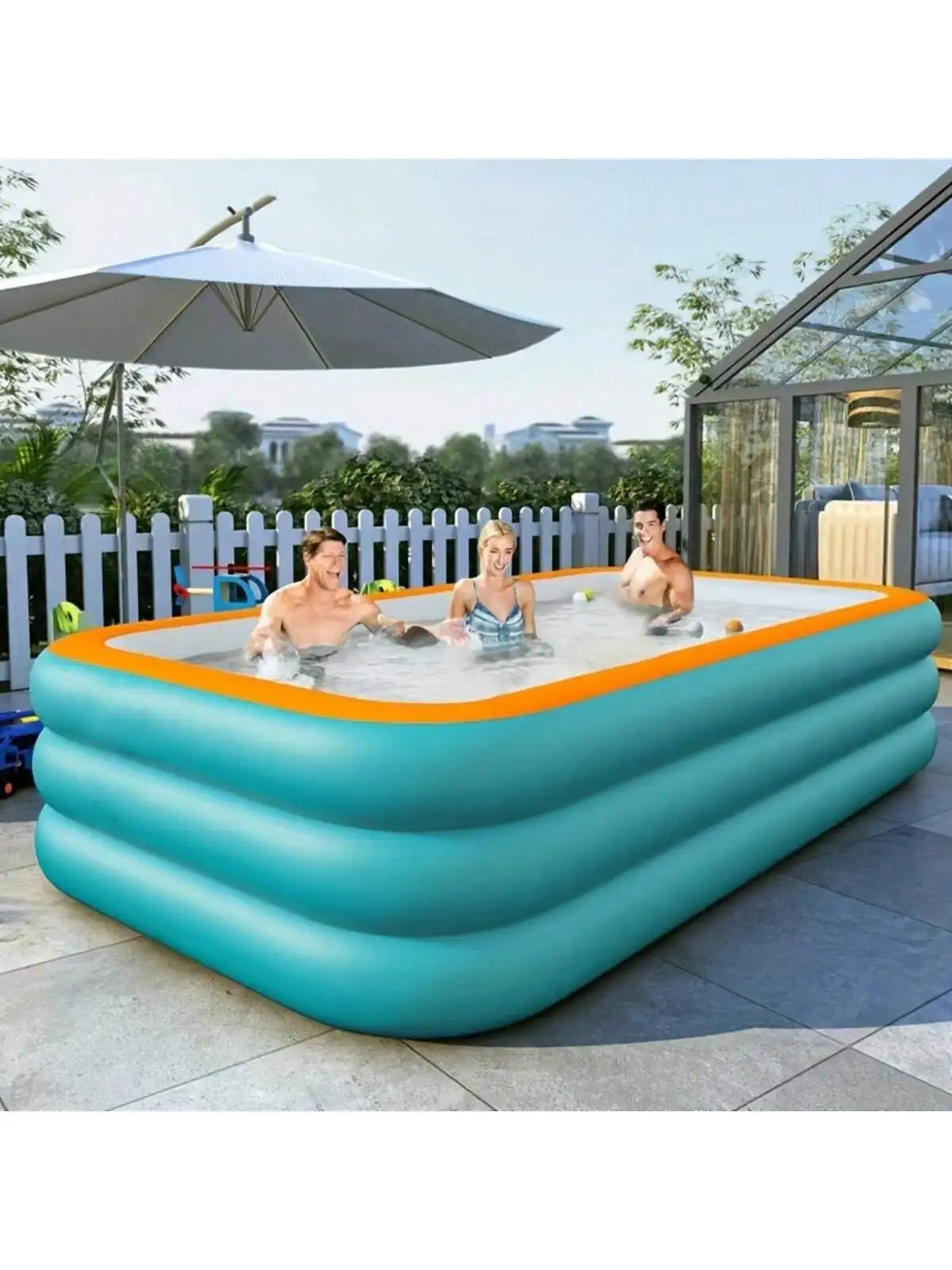 Inflatable Swimming Pool – 1.8/2.1/2.6/3M Large Family Pool for Kids & Adults