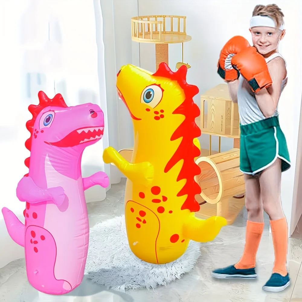 Colorful Dinosaur Inflatable Sandbags - a Vertical Flip Toy for Teenagers Dinosaur Toy Practice Daily Boxing