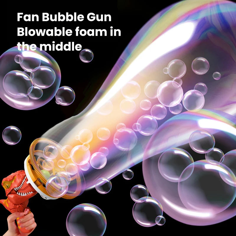 2-in-1 Dinosaur Bubble Gun – Electric Bubble Blower for Kids’ Outdoor Play