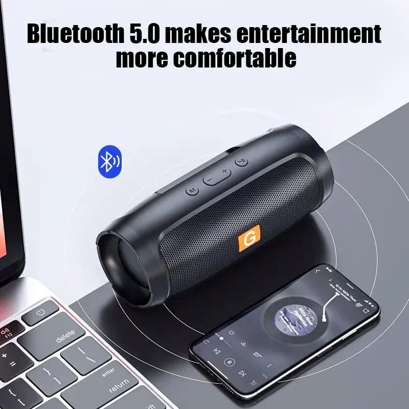 Portable Outdoor Subwoofer – Waterproof Bluetooth Speaker with FM & TF Card Support