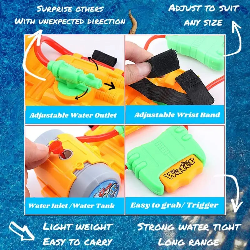 Wrist Water Gun – Wearable Squirt Toy for Pool & Beach Play (Ages 3+)