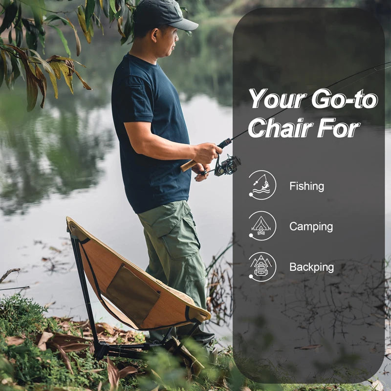 Tigerblade Camping Chair Foldable Outdoor Chair Triangle Framed Compact Portable Backpacking Hiking Chair