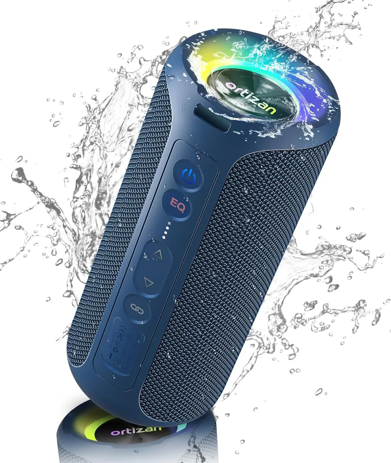 Ortizan X8 Pro Bluetooth Speaker – 40W Stereo, IPX7, 30H Playtime, Color Lights