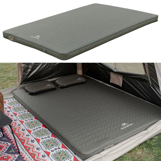 Camping Air Mattress Built-in Pump Self-Inflating Sleeping Pad Outdoor Tent Inflatable Bed for Backpacking Hiking