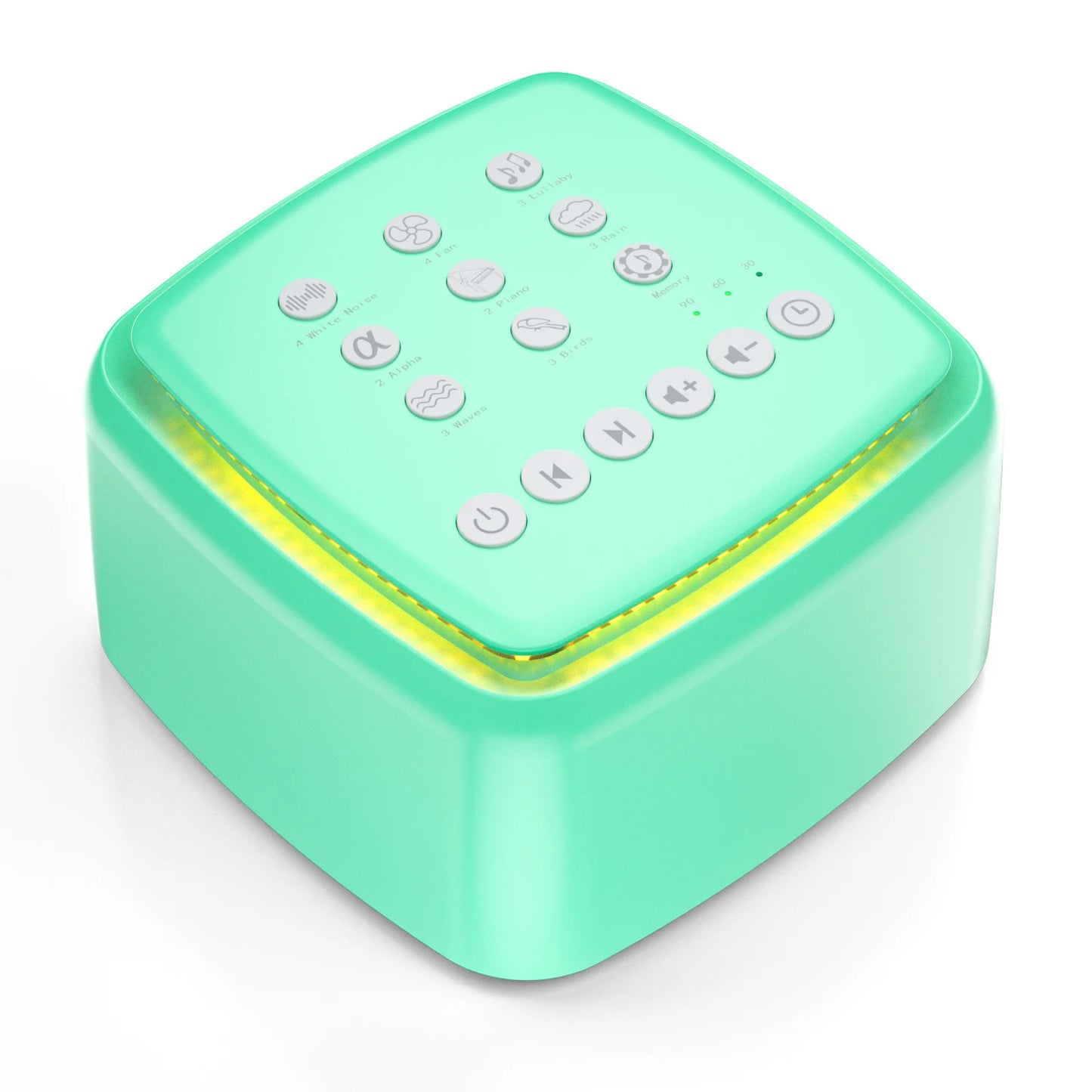 White Noise Machine,30 Soothing Sounds and Warm Light for Sleeping,Powerful Battery 30 Hour Play Sound Machine for Baby Adults