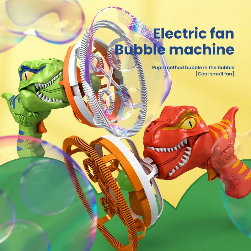 2-in-1 Dinosaur Bubble Gun – Electric Bubble Blower for Kids’ Outdoor Play