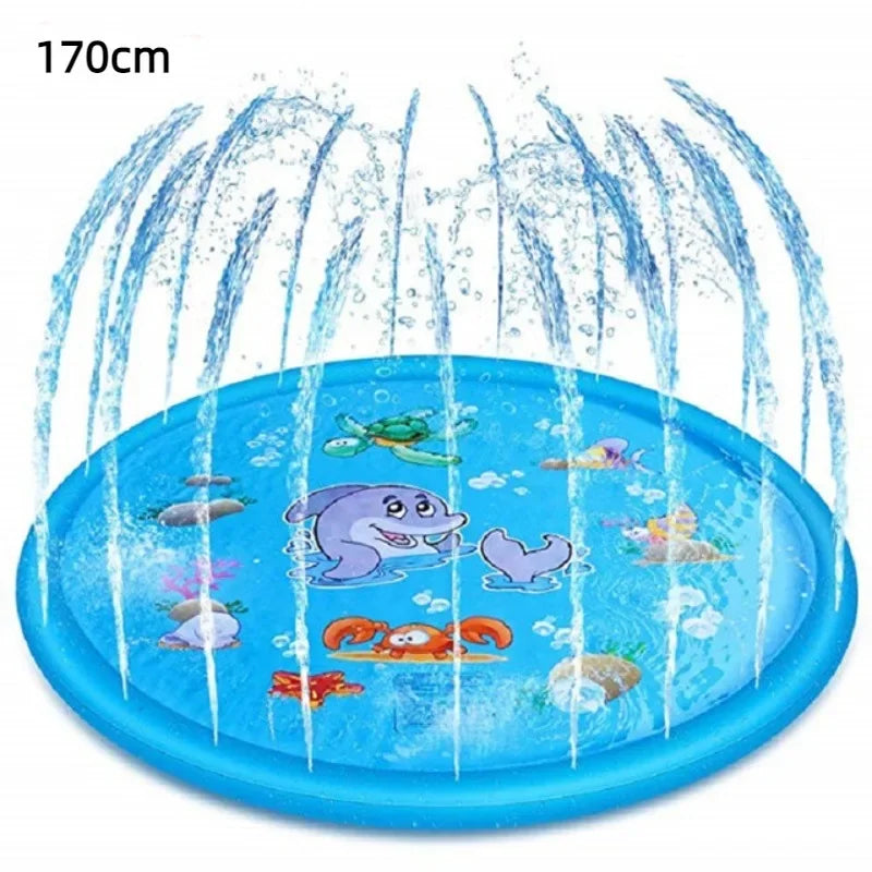 100/170CM Inflatable Water Spray Play Mat – Outdoor Splash Pad for Kids, Lawn & Beach Summer Fun