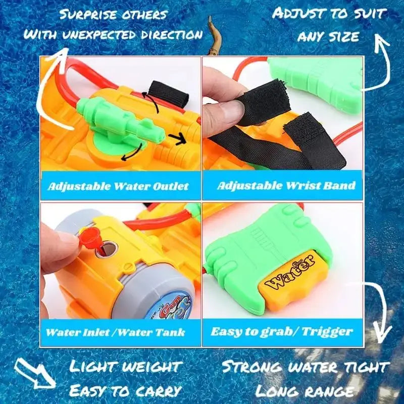 Wrist Water Gun – Wearable Squirt Toy for Pool & Beach Play (Ages 3+)