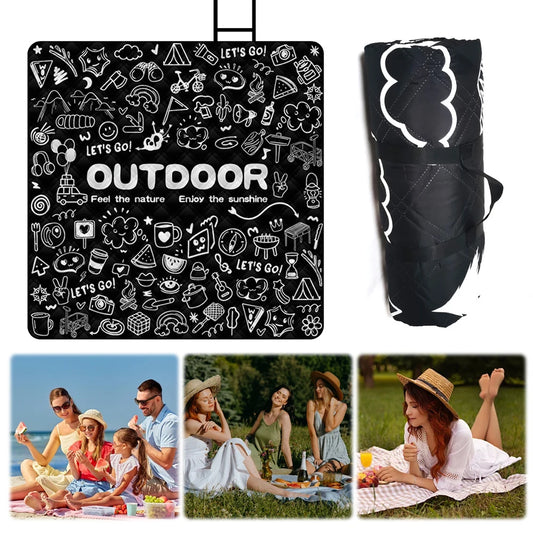 Ultrasonic Camping Mat Waterproof Printing Sleeping Pad Aluminum Film Bottom Thickened Moisture-proof Mat for Outdoor Grassland