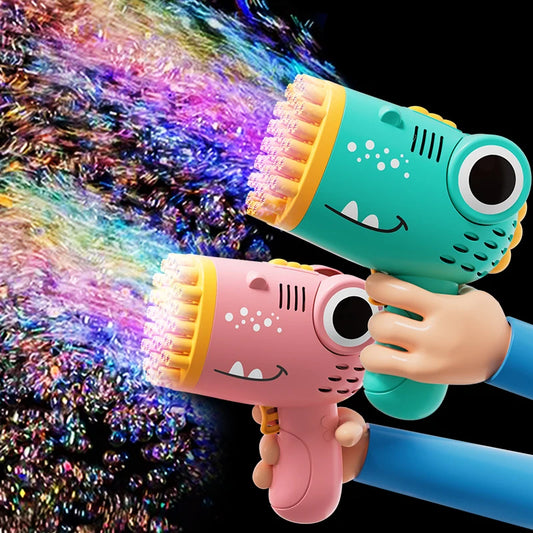 Dinosaur Bubble Gun – 40-Hole Automatic Bubble Machine (No Battery or Bubble Water Included)