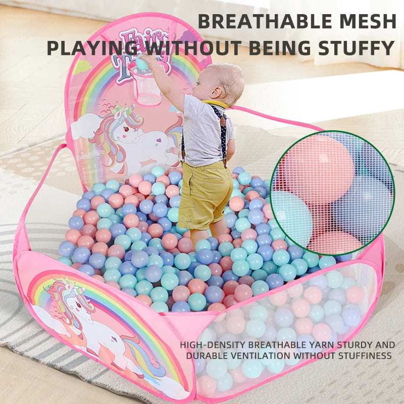 Kids Ball Pit – Indoor & Outdoor, Unicorn Design (Balls Not Included)