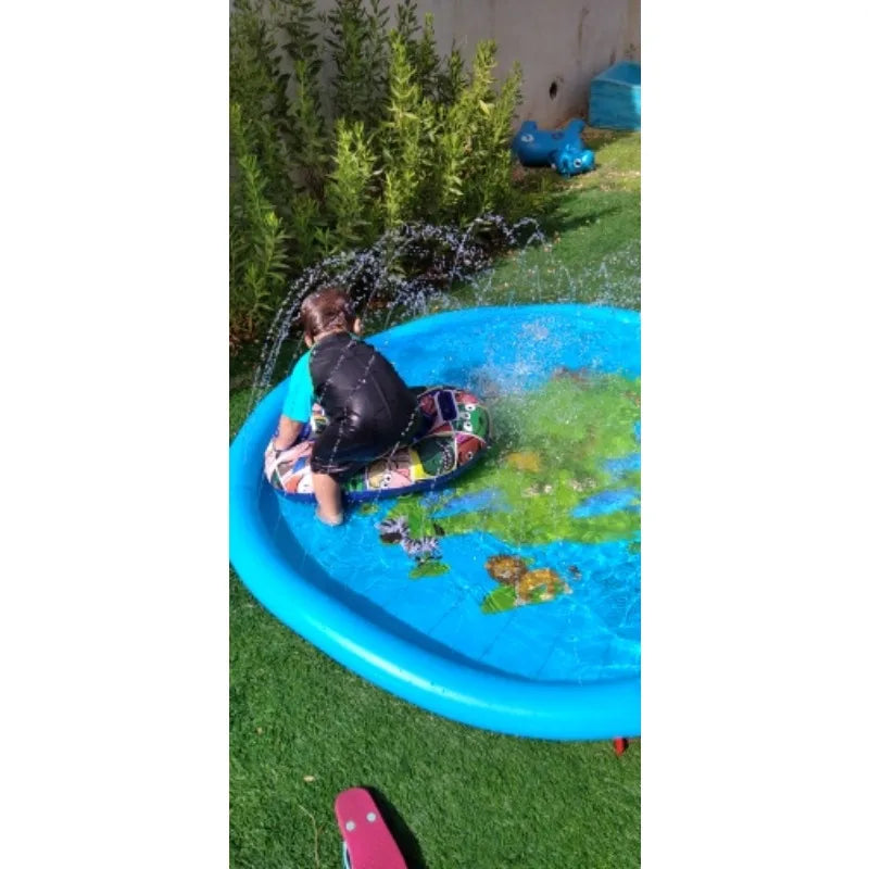100/170CM Inflatable Water Spray Play Mat – Outdoor Splash Pad for Kids, Lawn & Beach Summer Fun