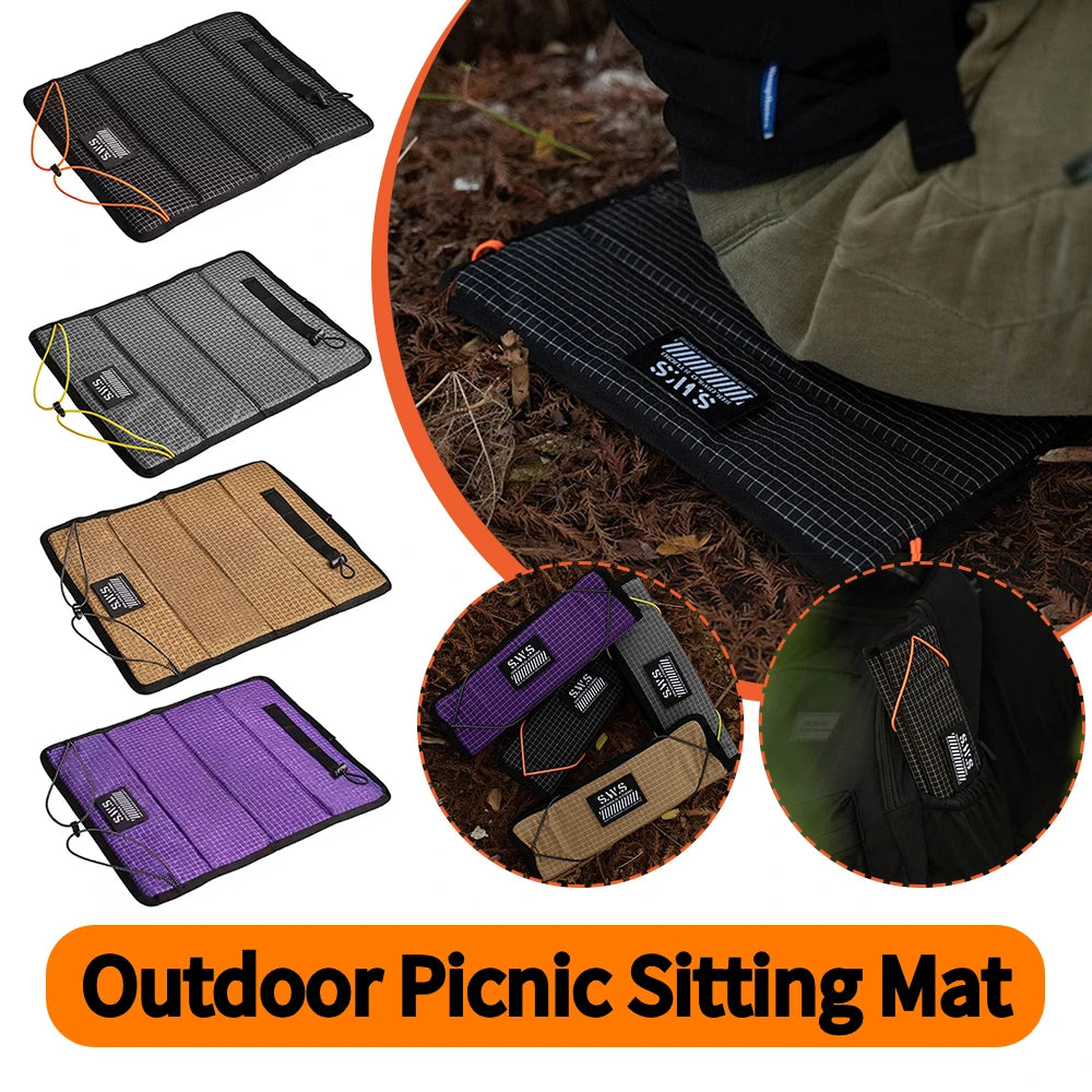 Outdoor Picnic Sitting Mat Waterproof Camping Seat Cushion Anti-Slip Beach Foldable Seat Cushion for Outdoor Camping