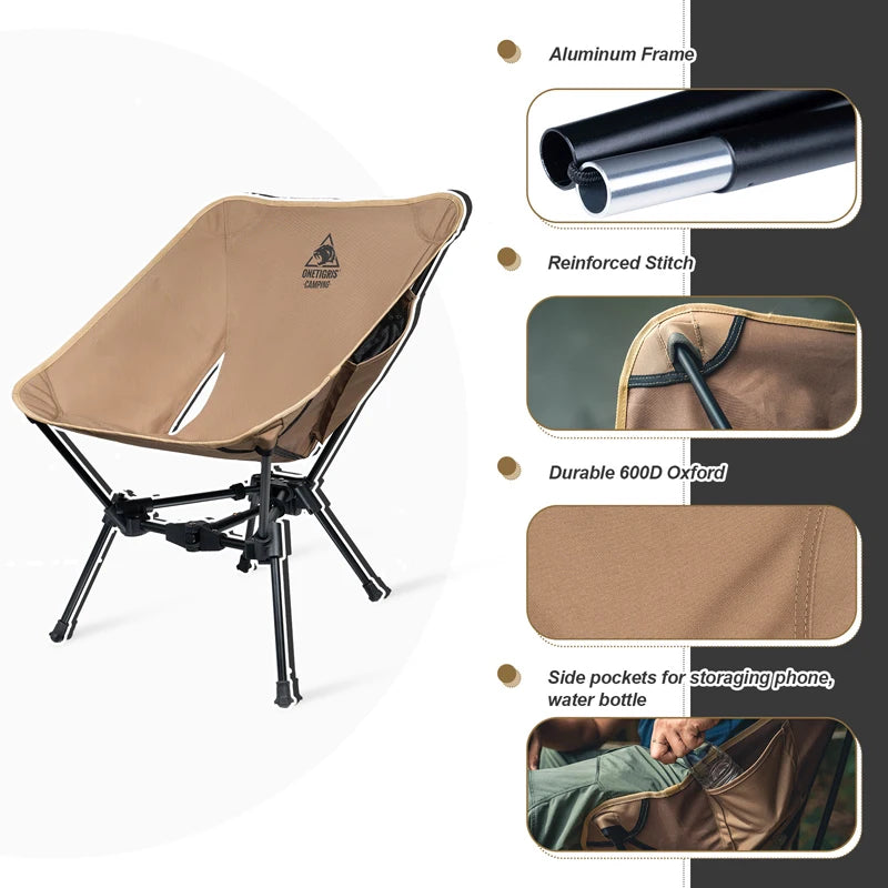 Tigerblade Camping Chair Foldable Outdoor Chair Triangle Framed Compact Portable Backpacking Hiking Chair
