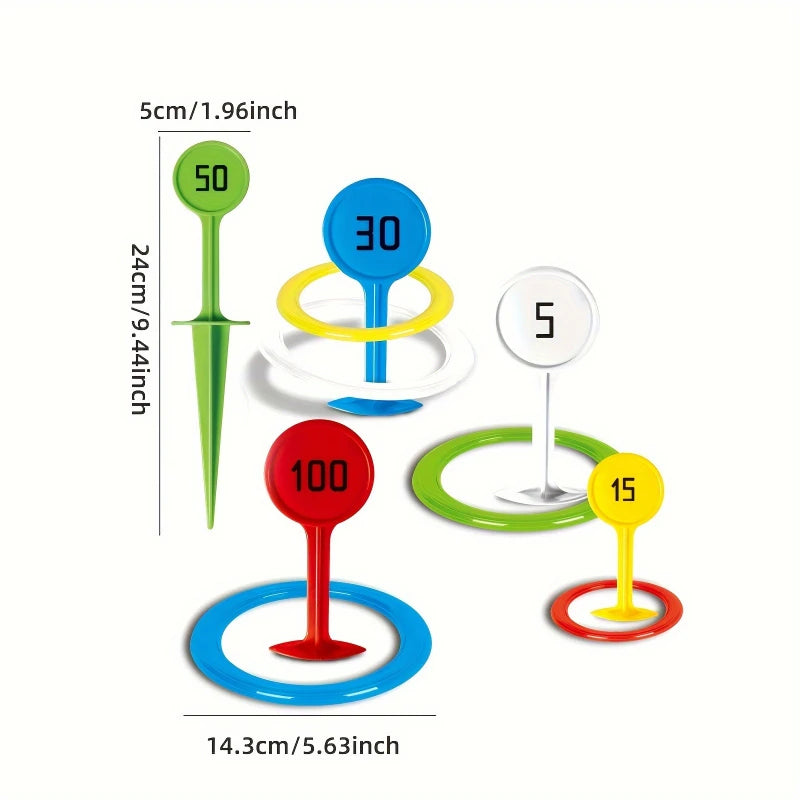 Outdoor Toss Ring Game – 4/8PCS Giant PVC Throwing Rings for Beach, Lawn & Pool Party Fun