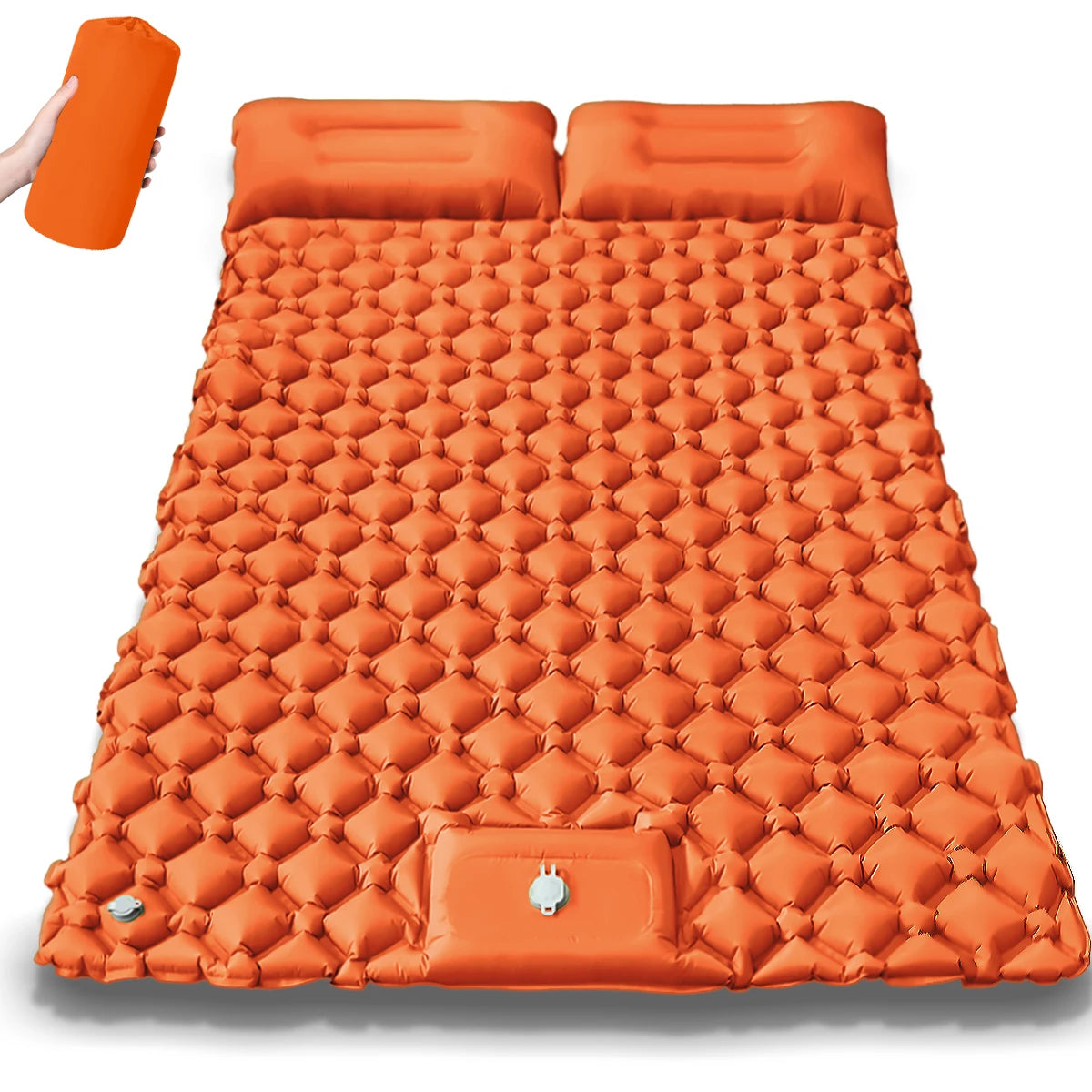 Camping Air Mattress 1-2 Person | Electric/Foot Pump Inflatables | Fast Inflation, Anti-Slip Surface Portable for Hiking/Beach