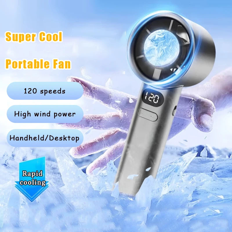 Handheld Fan – USB Rechargeable, High-Speed Personal Cooling Fan