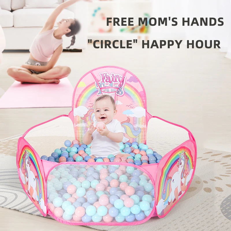Kids Ball Pit – Indoor & Outdoor, Unicorn Design (Balls Not Included)