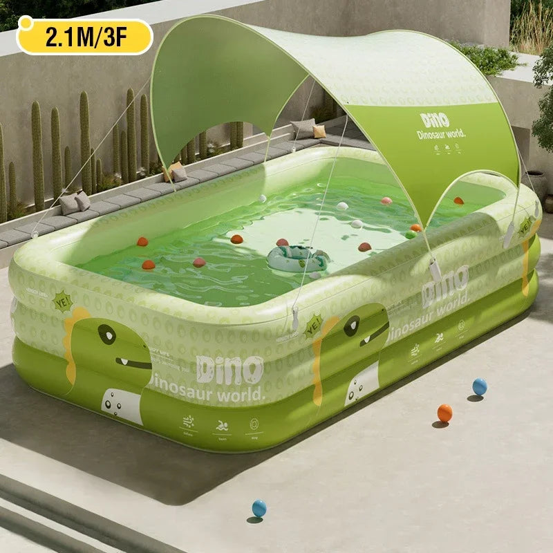Large Inflatable Pool – Foldable Family Pool for Indoor & Outdoor Use