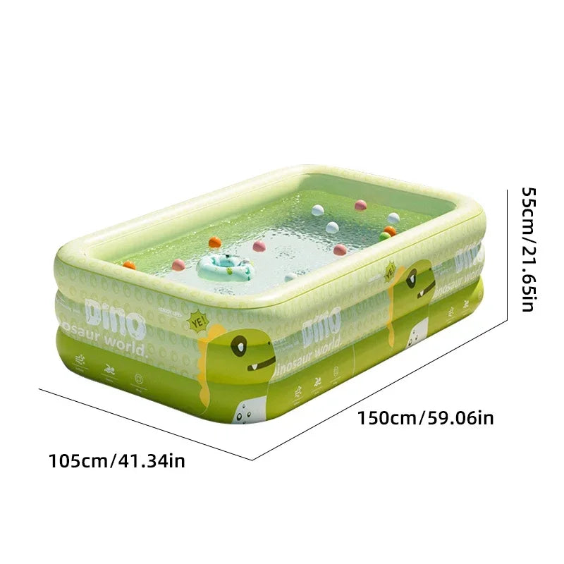 Large Inflatable Pool – Foldable Family Pool for Indoor & Outdoor Use