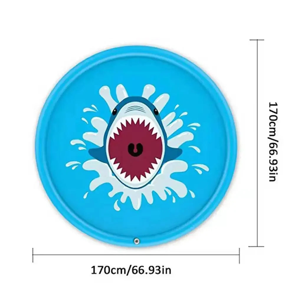 100/170CM Inflatable Water Spray Play Mat – Outdoor Splash Pad for Kids, Lawn & Beach Summer Fun