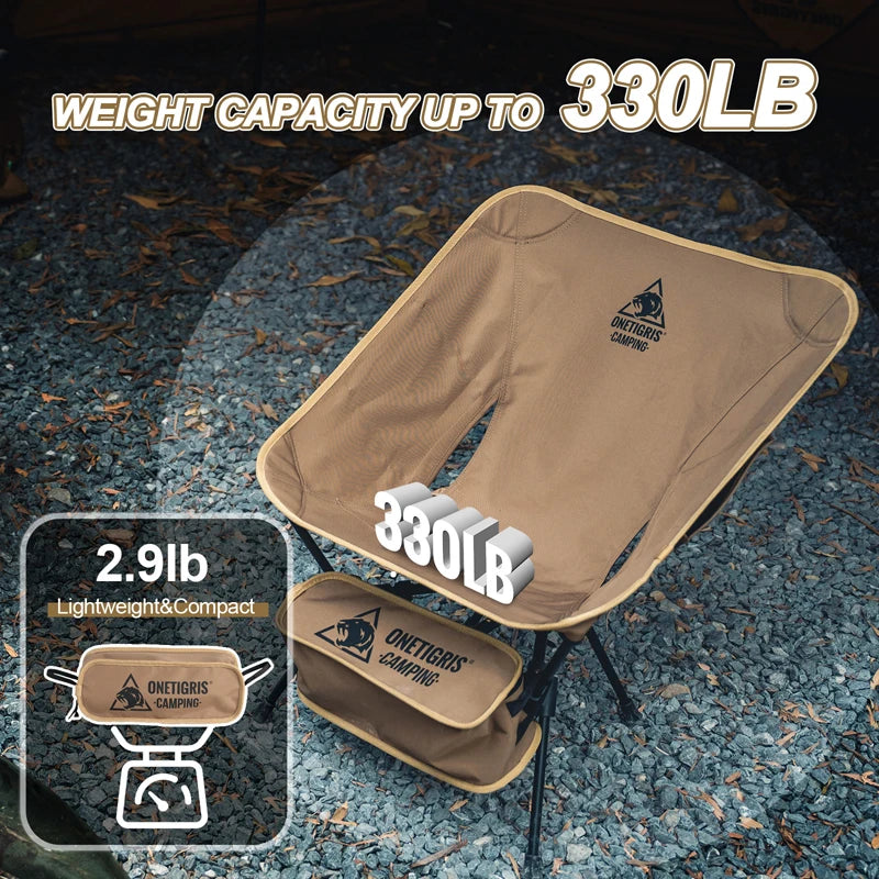 Tigerblade Camping Chair Foldable Outdoor Chair Triangle Framed Compact Portable Backpacking Hiking Chair
