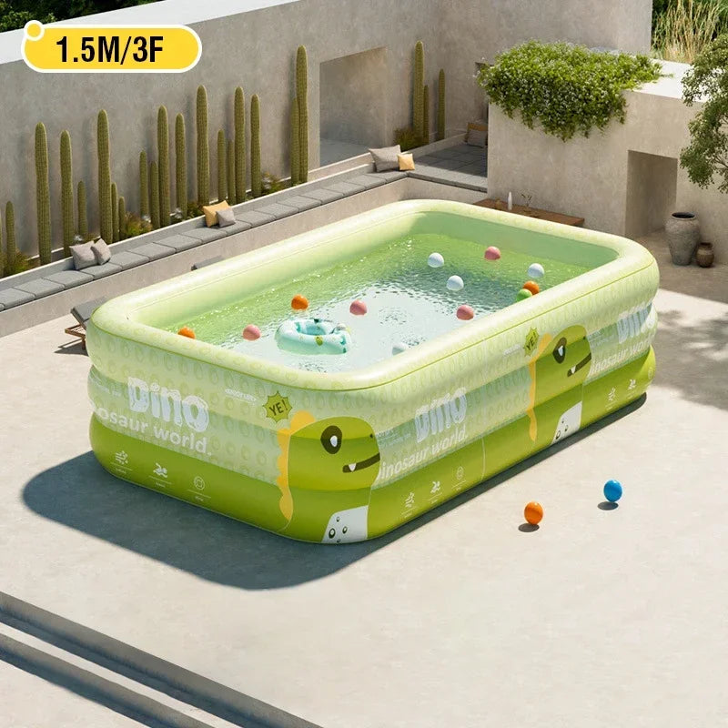 Large Inflatable Pool – Foldable Family Pool for Indoor & Outdoor Use