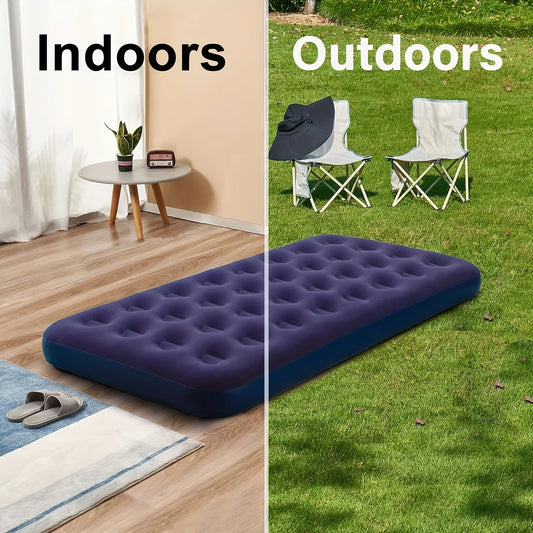 Inflatable Air Mattress – Twin/Queen, Indoor/Outdoor Use, Fast Inflation