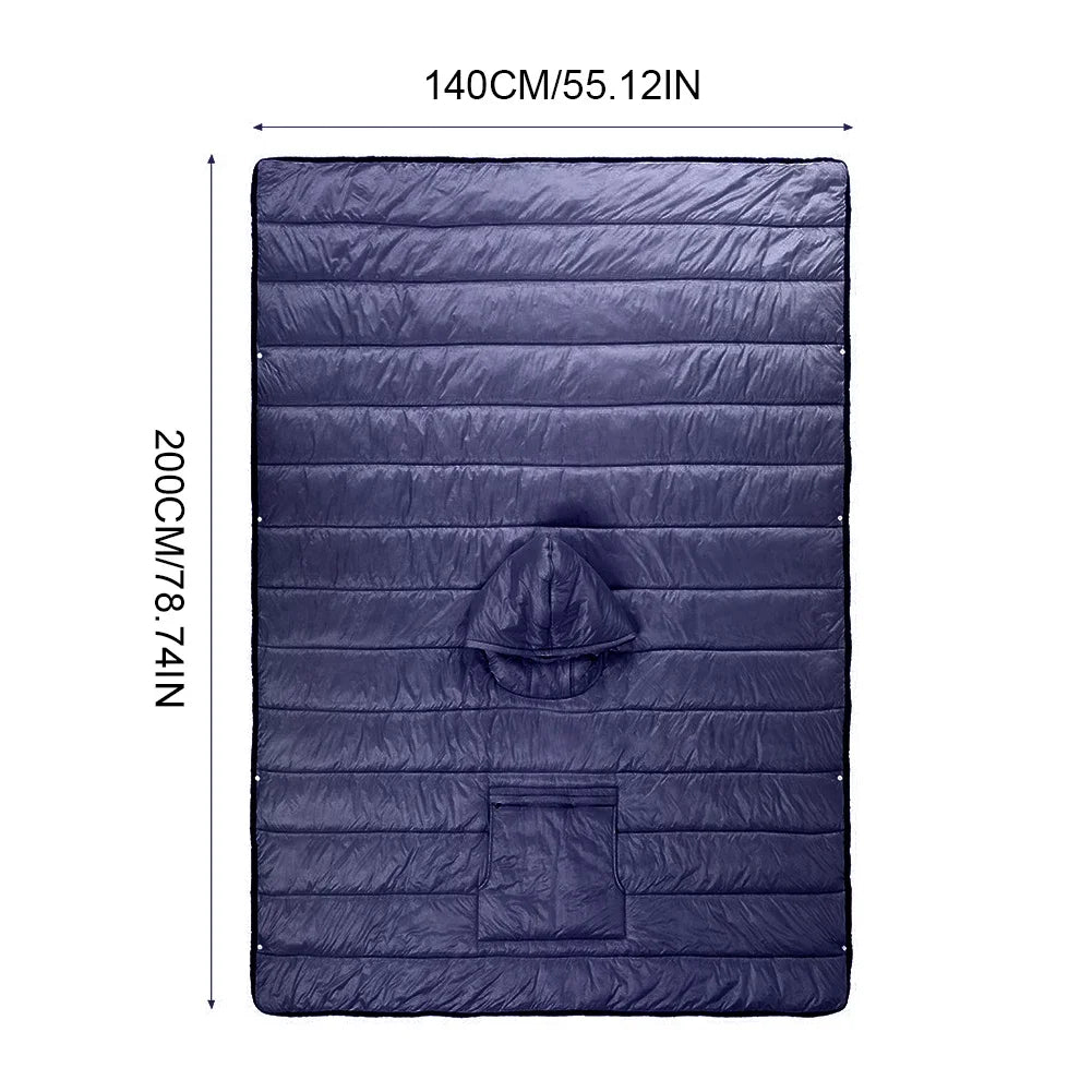 Poncho Coat for Adults Waterproof Backpacking Sleeping Bag Portable Ultralight Cotton Sleeping Bag for Camping Hiking & Outdoors