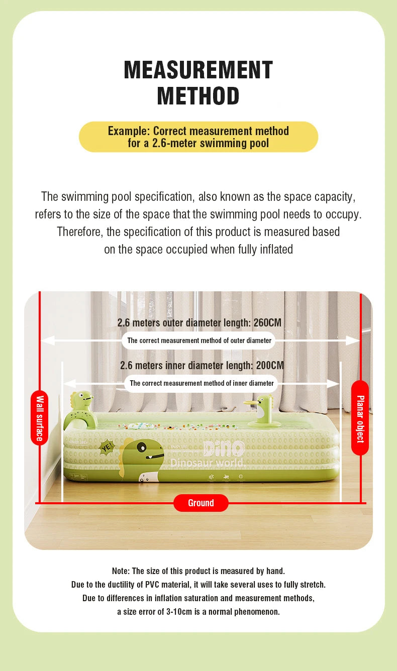 Large Inflatable Pool – Foldable Family Pool for Indoor & Outdoor Use