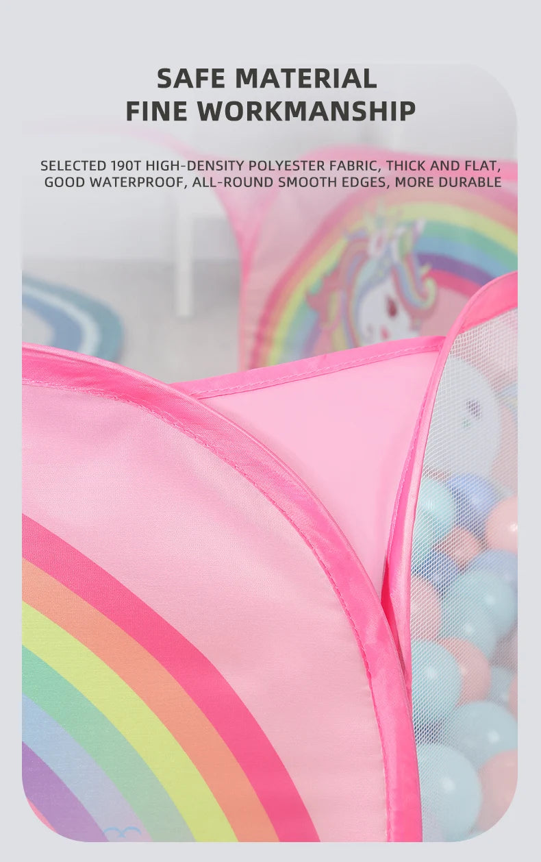 Kids Ball Pit – Indoor & Outdoor, Unicorn Design (Balls Not Included)