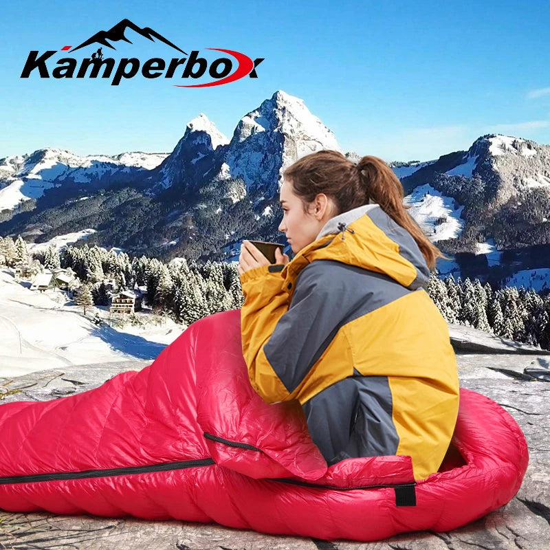 kamperbox Sleeping Bag Winter Sleeping Bag Ultralight Equipment CW1100 Washable