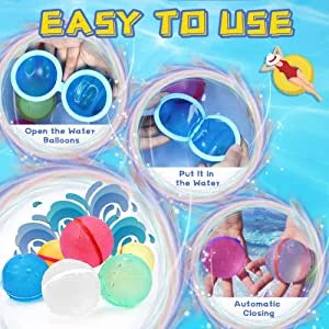 Reusable Water Balloons – Quick Fill, Self-Sealing Silicone Balls
