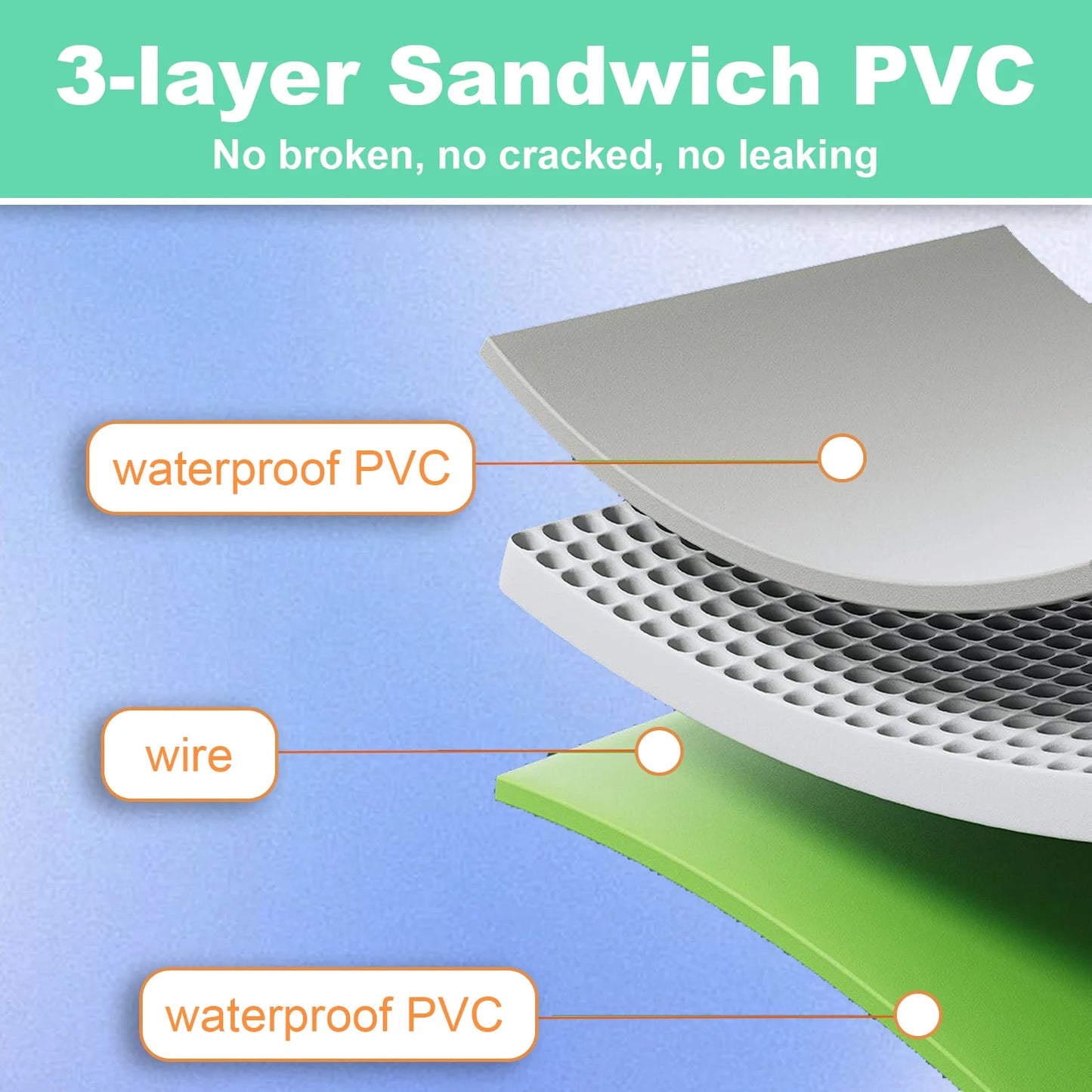 Large Bracket Swimming Pool – 2.6/3.9m Foldable Family Pool with Sunshade