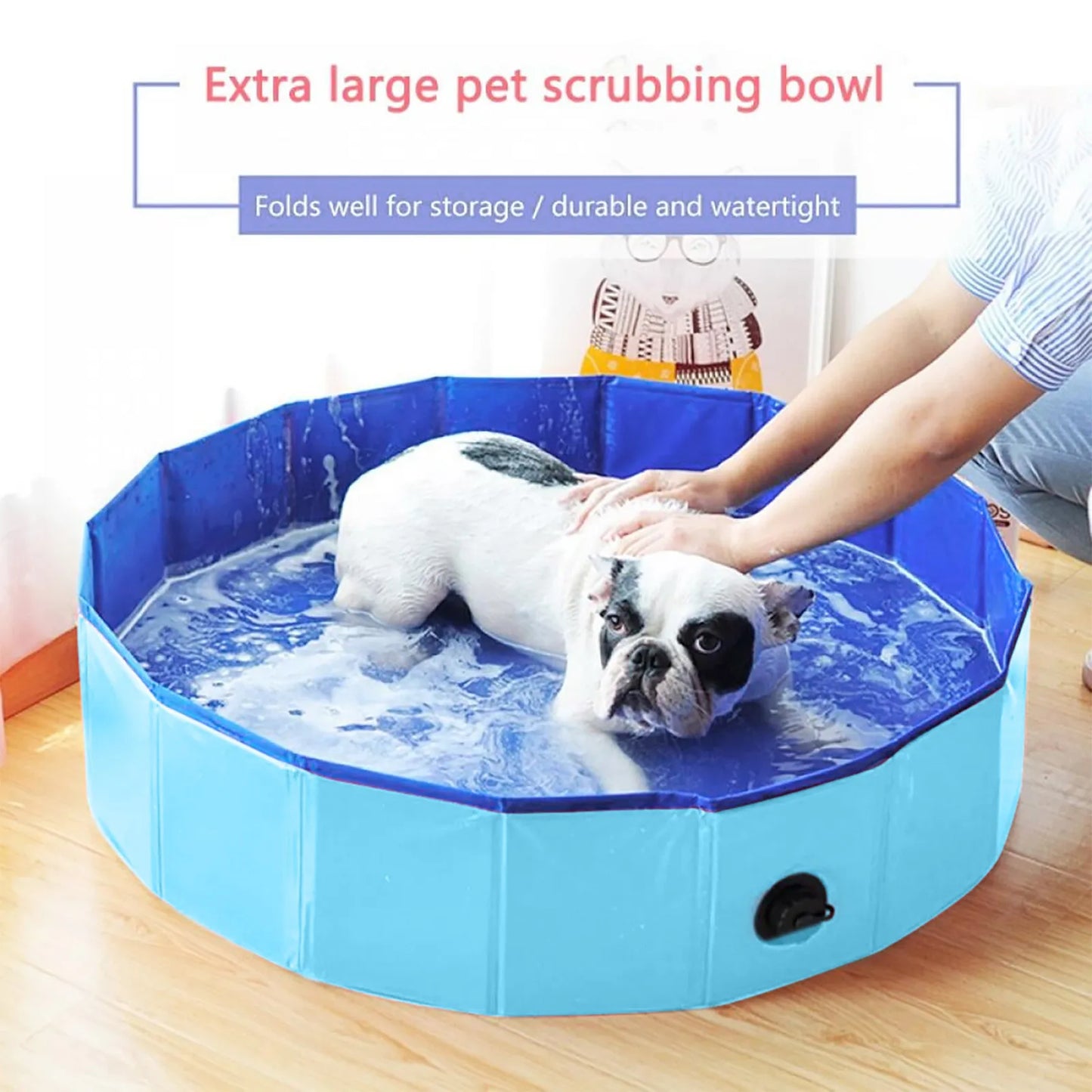 Foldable Portable Pet Swimming Pool Bathtub Indoor Outdoor Cold Water Bath Cleaning Bathtub Pet Accessories