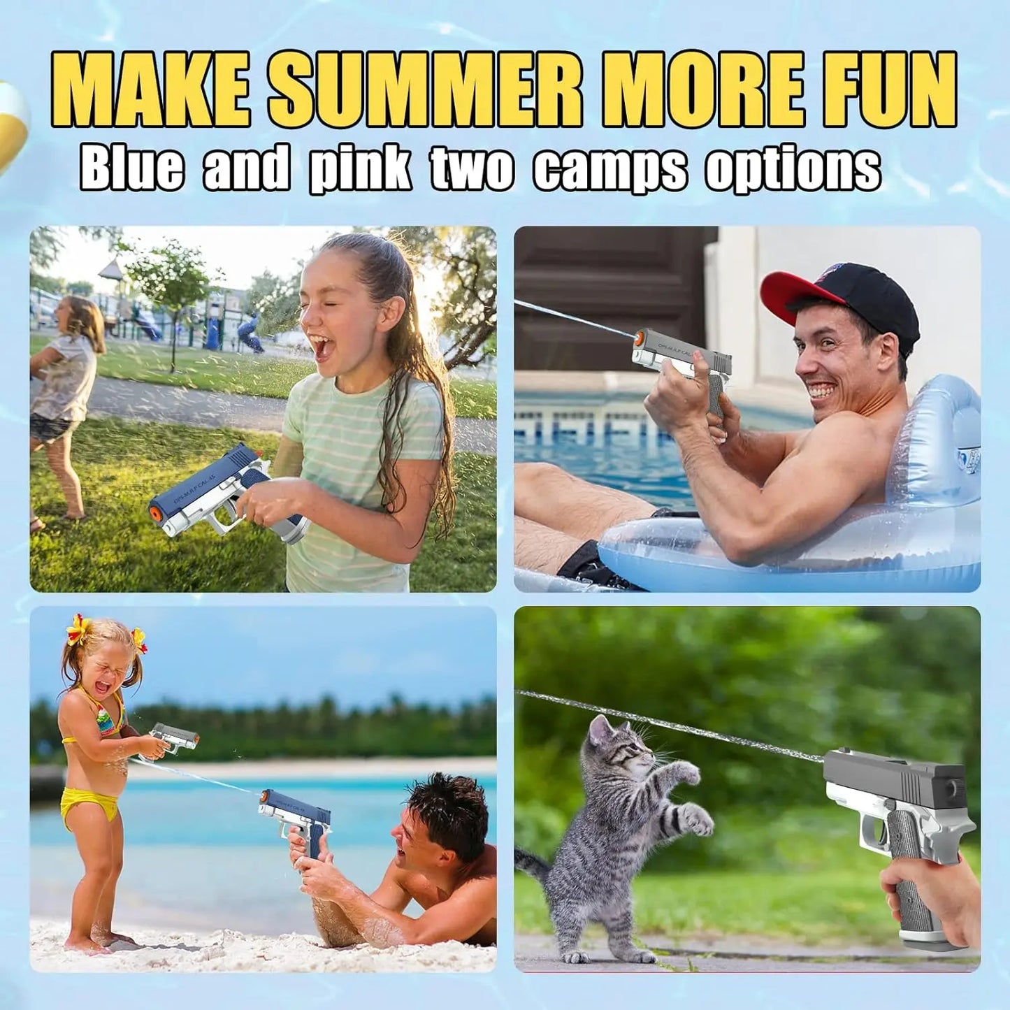 High-Pressure Water Gun – Non-Electric Automatic Squirt Toy for Kids & Adults