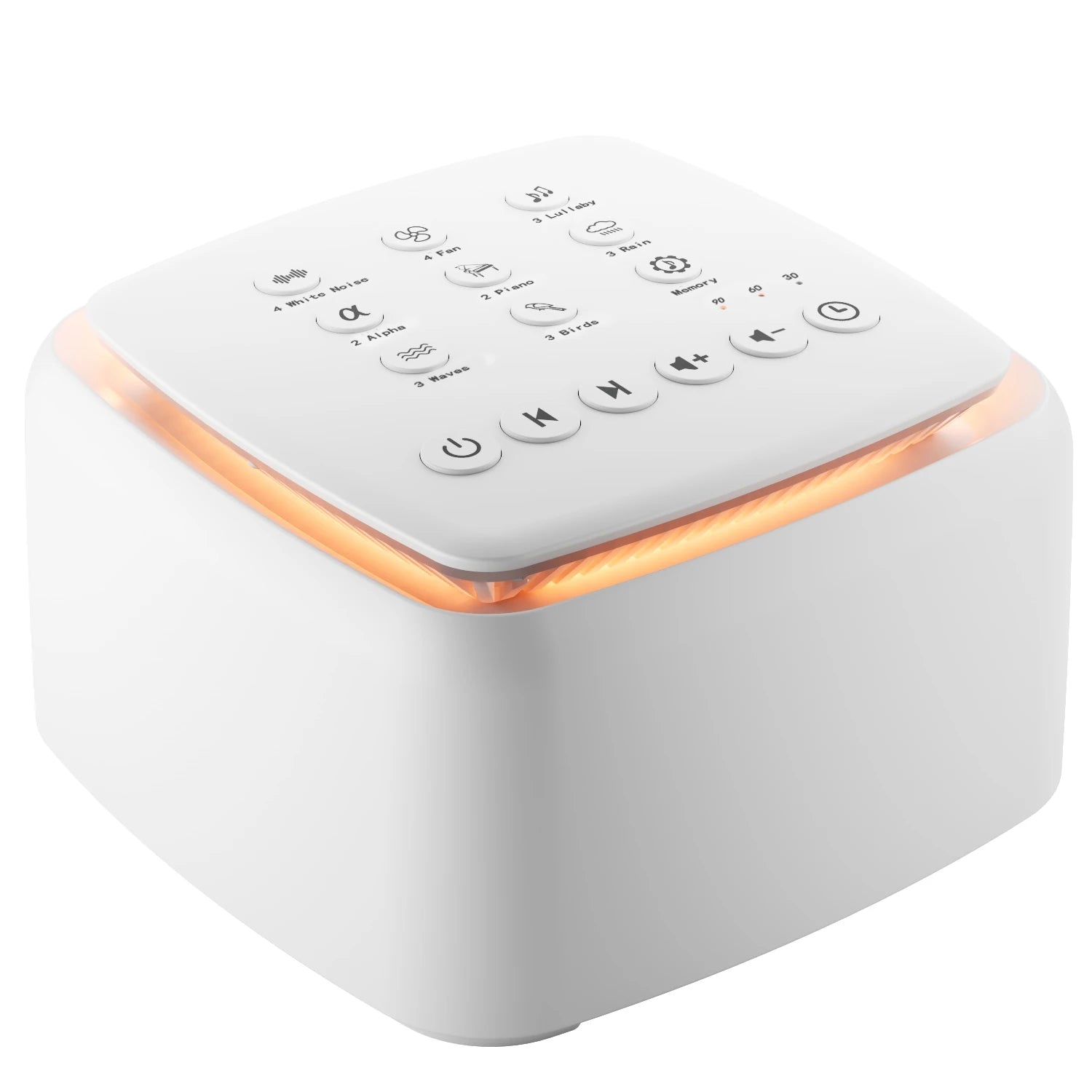 White Noise Machine,30 Soothing Sounds and Warm Light for Sleeping,Powerful Battery 30 Hour Play Sound Machine for Baby Adults