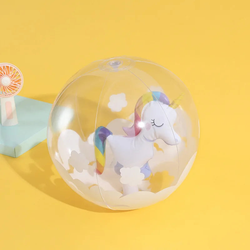 Inflatable Pool Toys – Unicorn, Flamingo, Beach Ball & Swim Ring Set