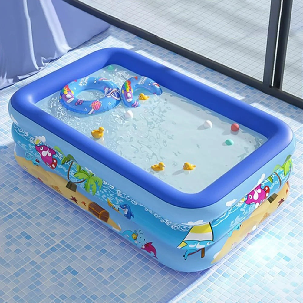 Kids Inflatable Pool – Square Thickened Baby & Family Water Play Pool