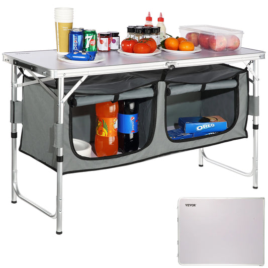 Camping Kitchen Table Quick set-up Folding Camping Table MDF Camping Table for Outdoor Picnics BBQ Camping RV Traveling