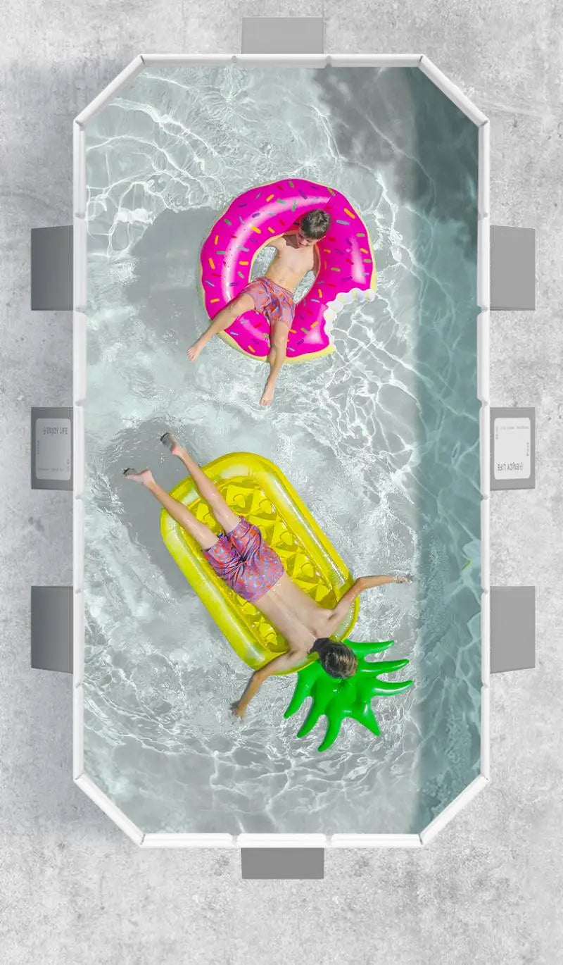 Foldable Frame Pool – 2.6-3M Outdoor Non-Inflatable Paddling Pool for Family