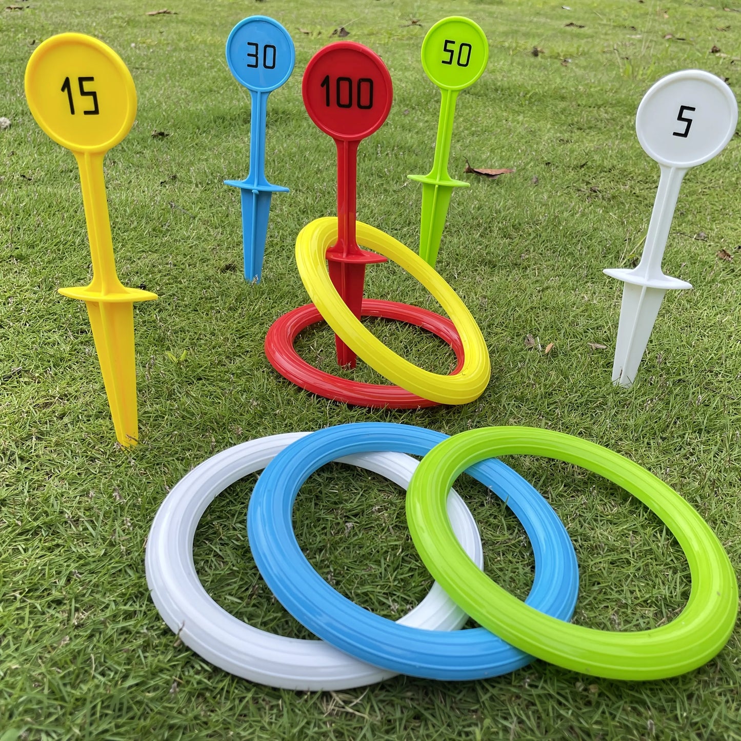 Outdoor Toss Ring Game – 4/8PCS Giant PVC Throwing Rings for Beach, Lawn & Pool Party Fun